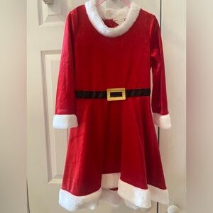 H&M Girls Velvet Santa Dress for 6 years old girl